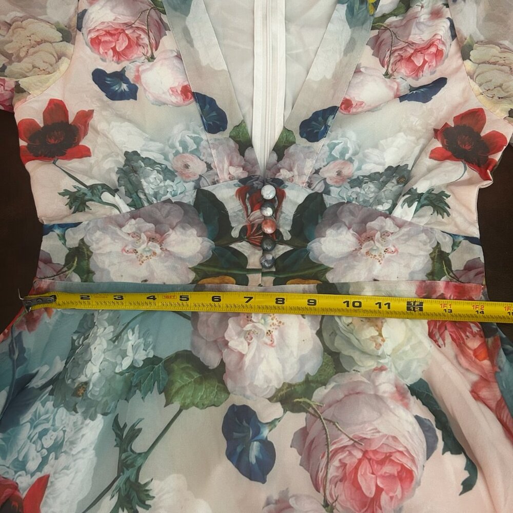 NWT Dalia MacPhee Floral Garden French Country Style Feminine Maxi Dress - Picture 14 of 16